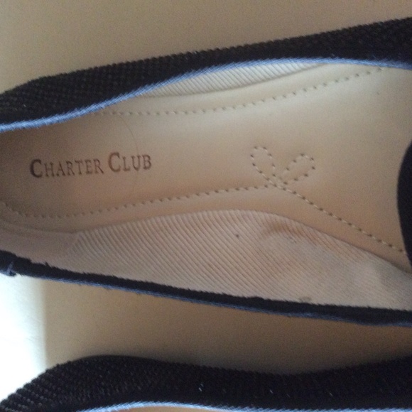 Charter Club Women Slip On Loafers Kimii 2 Size US 9 M Black Bling Bow - Picture 5 of 6